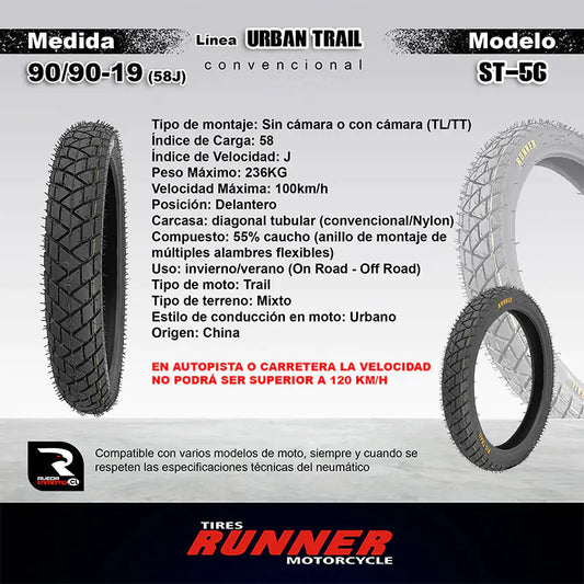 Pareja 90/90-19 + 110/90-17 Runner Trail ST - Neumático Moto