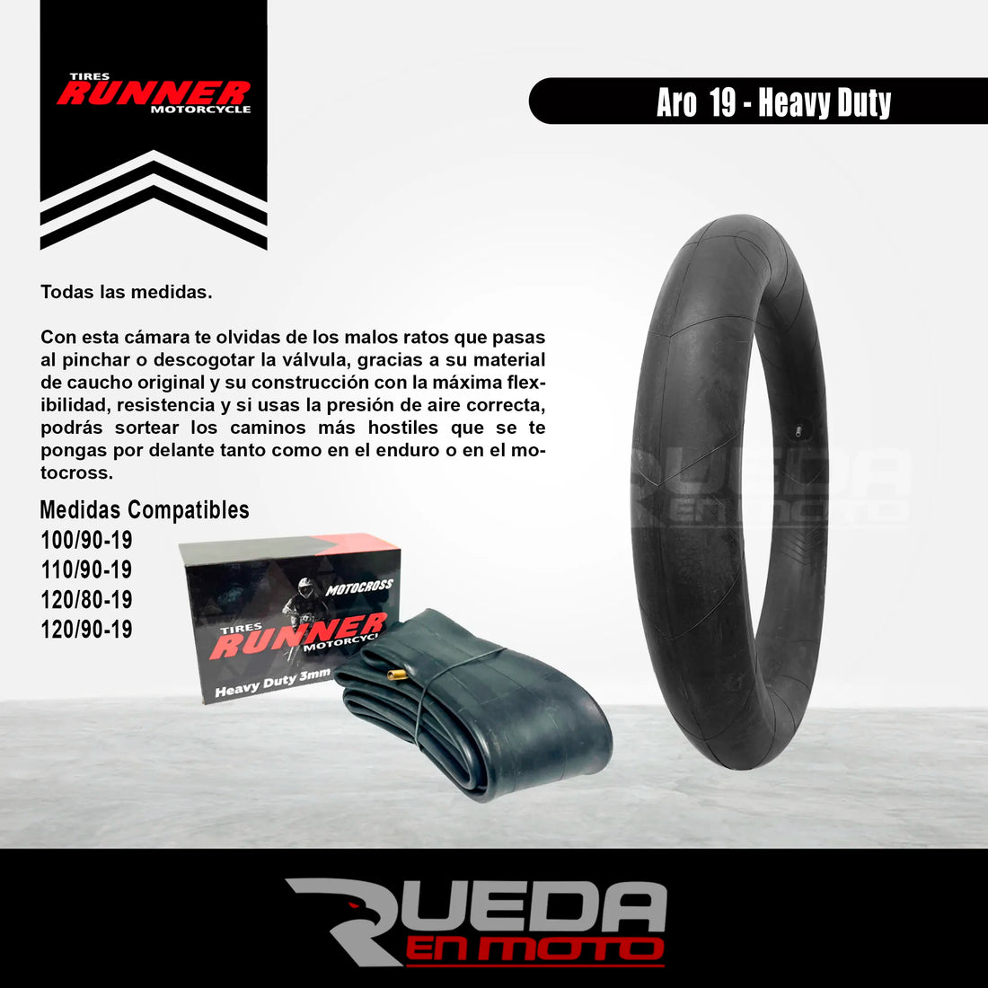 Cámara Para Moto Aro 19 - Heavy Duty - Runner