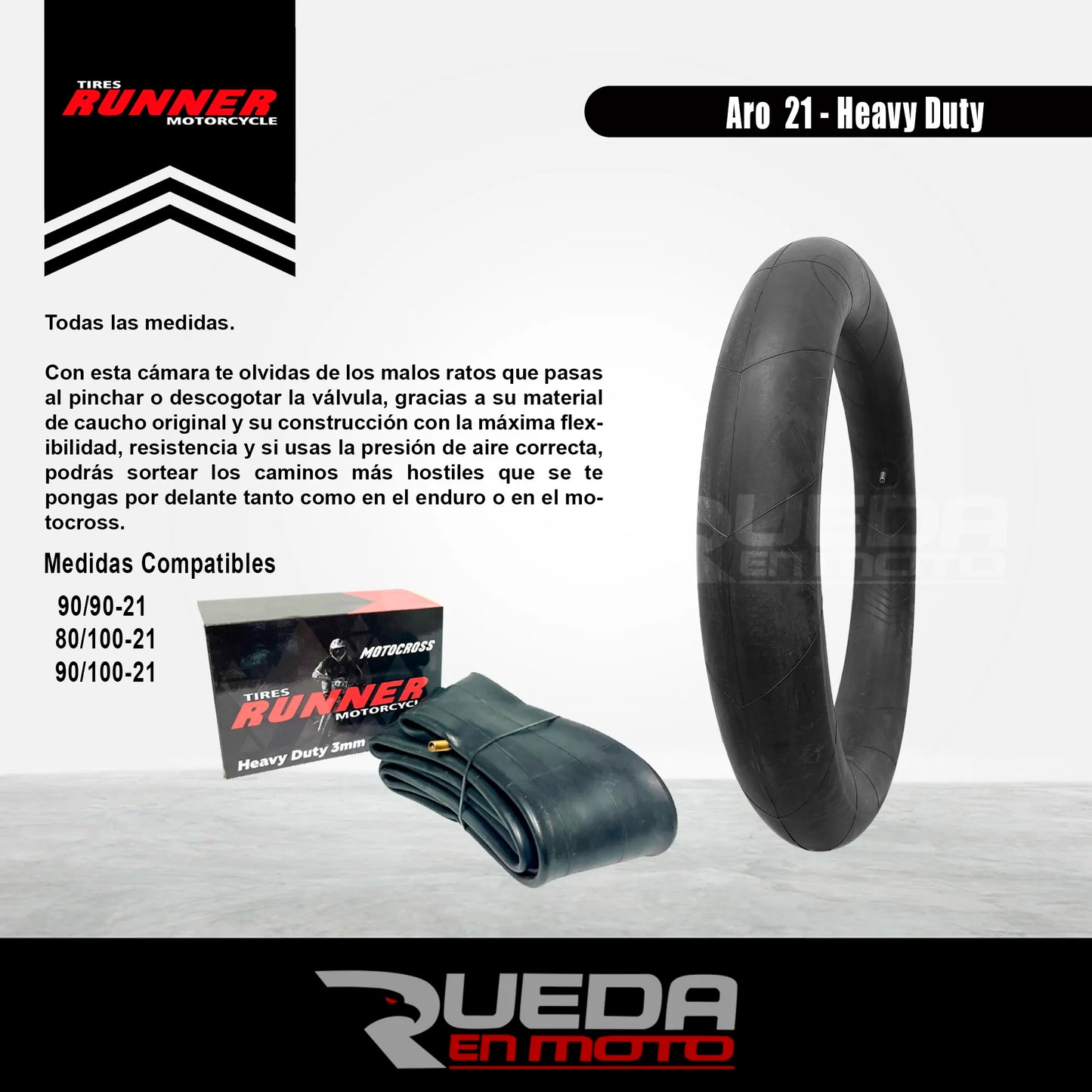 Cámara Para Moto Aro 21 - Heavy Duty - Runner