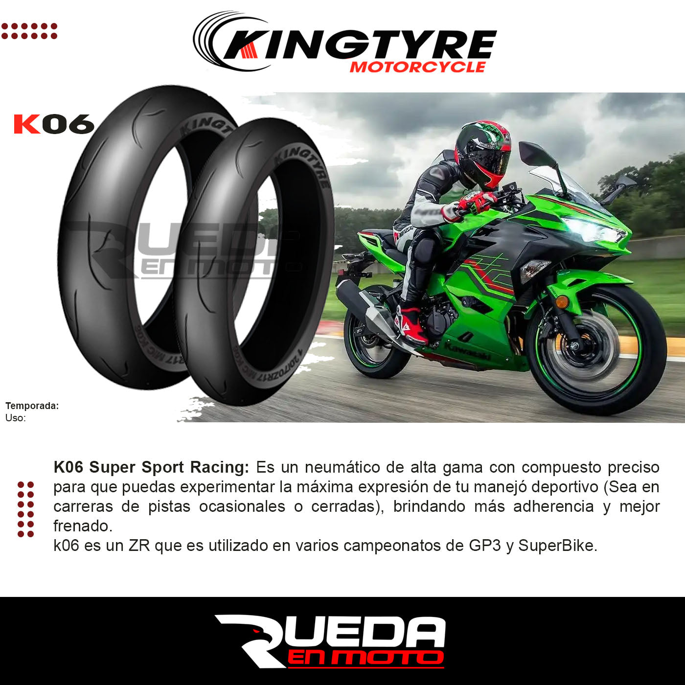 140/70R17(ZR) Kingtyre K06 Neumático Moto