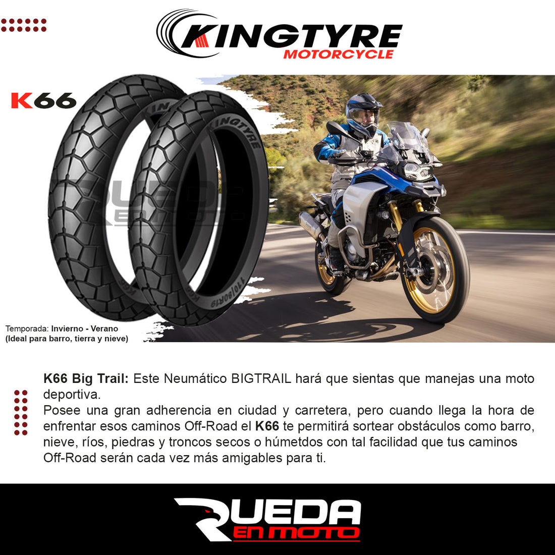 170/60R17 -Kingtyre K66- Neumático Moto