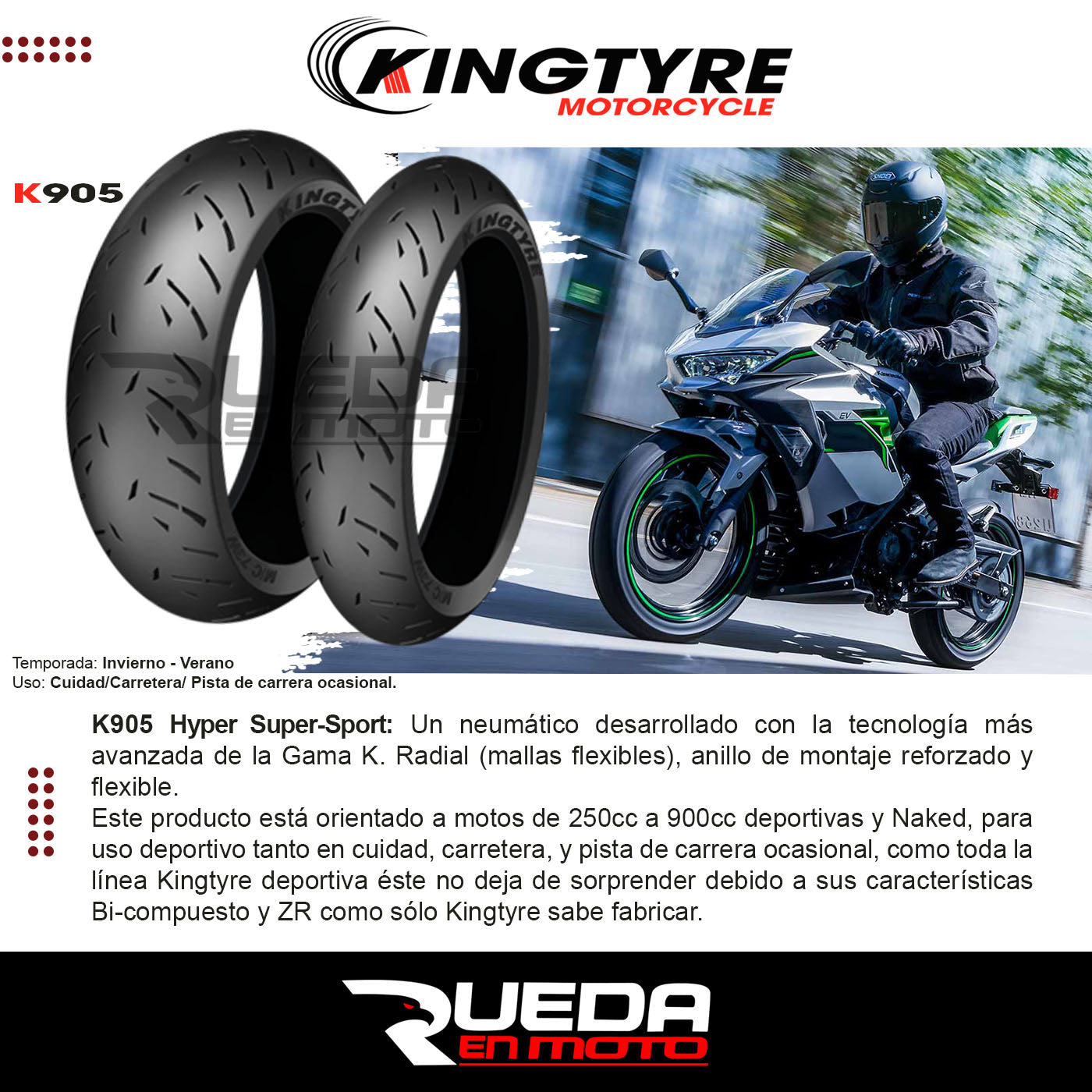 140/70R17(ZR) Kingtyre K905 Neumático Moto