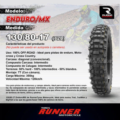 Pareja 90/90-21 + 130/80-17 Runner Mx - Neumático Moto