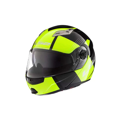 Ff370 - Casco Abatible -ls2- Milan Negro Amarillo