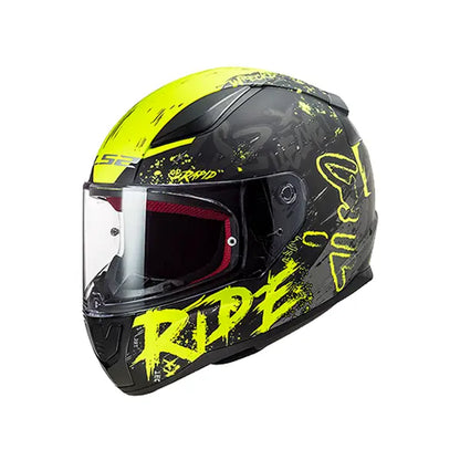 Casco LS2 FF353 rapid naughty negro-amar matte M